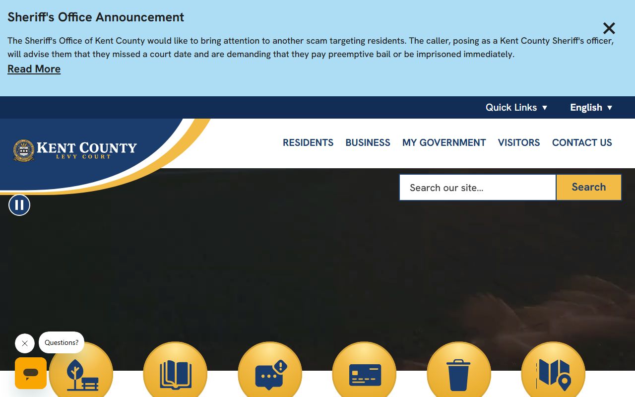 Kent County Voter Registration and Elections page for felony records research